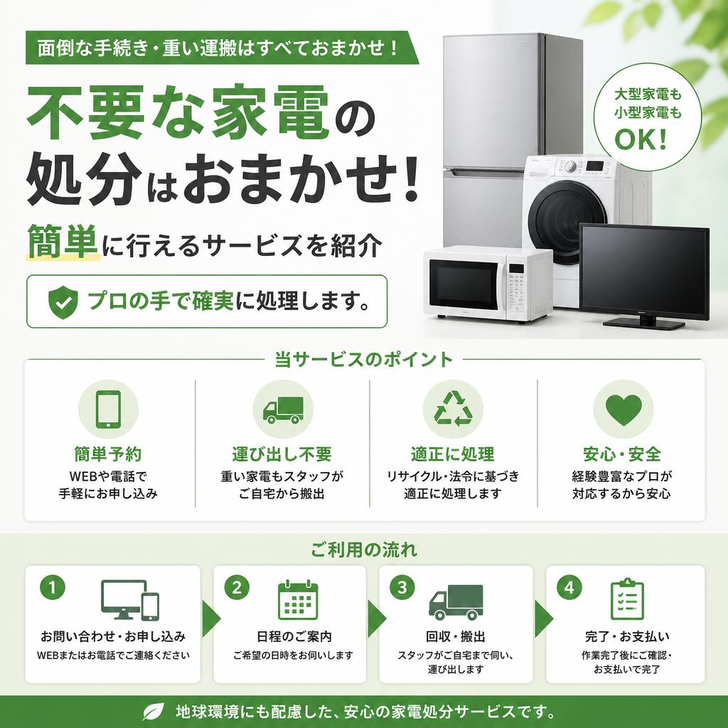 家電処分もお任せ