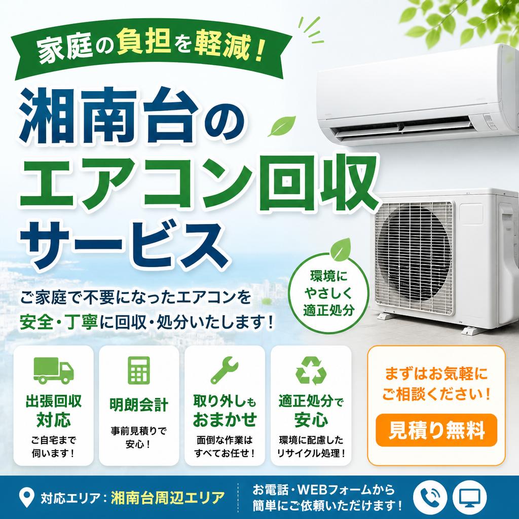 家庭の負担を軽減！湘南台のエアコン回収サービス