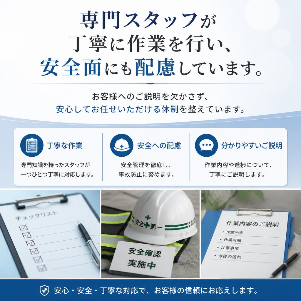 安全・安心の作業体制